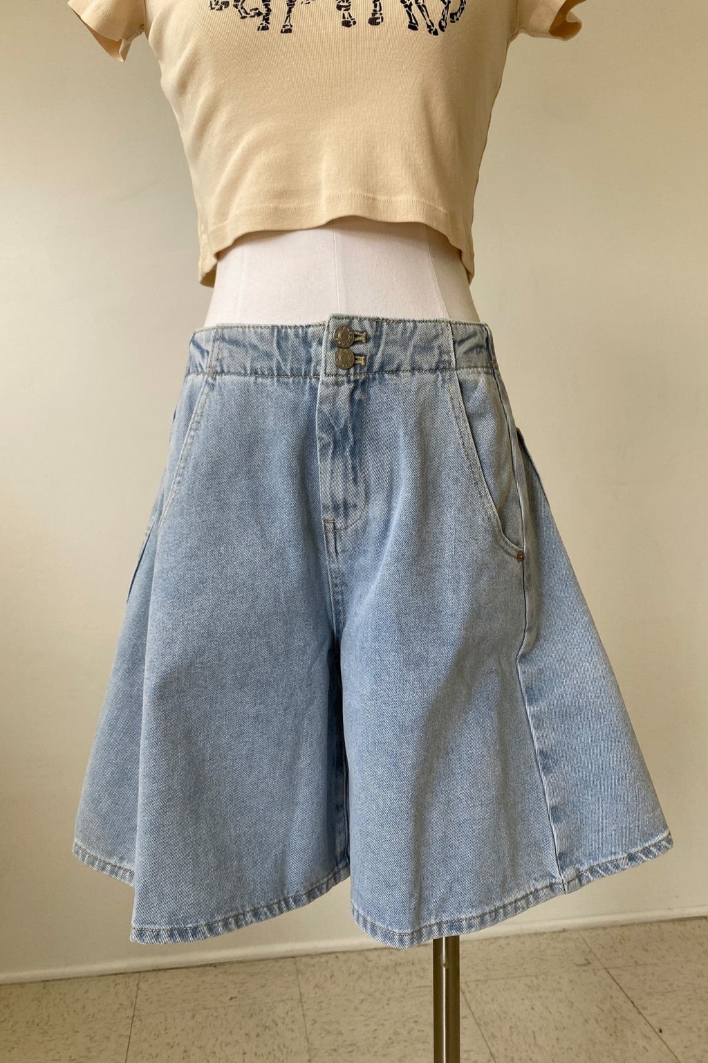 Denim Bermuda Shorts