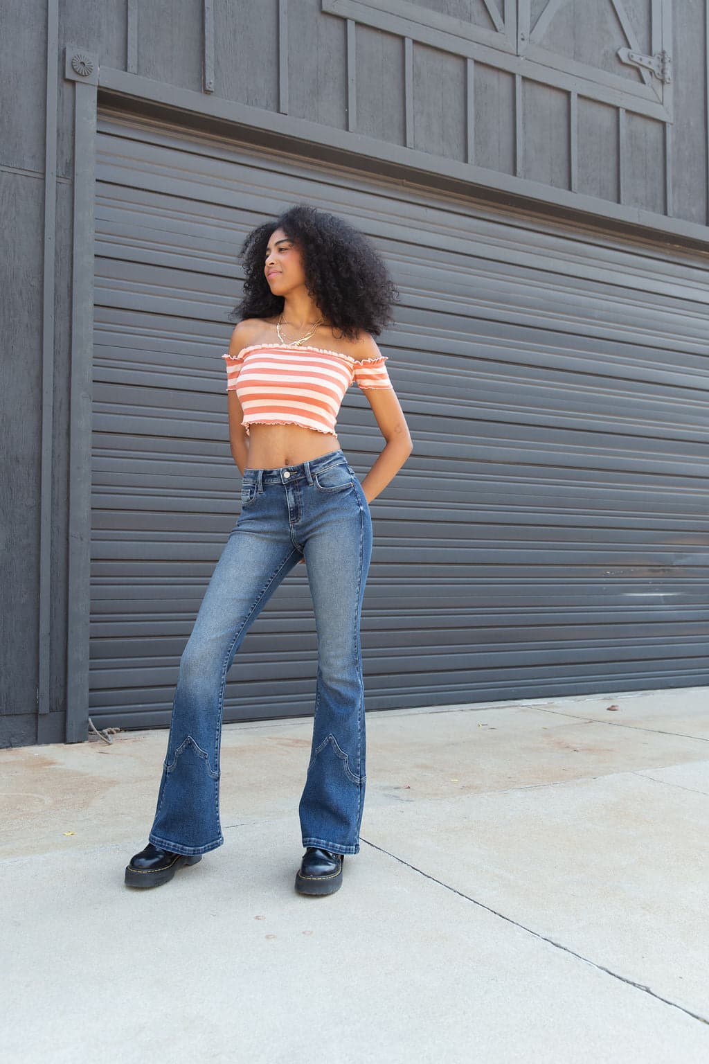 The Olivine Western Bootcut Jeans