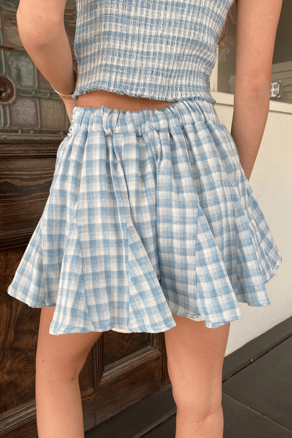 Gingham Short Skort