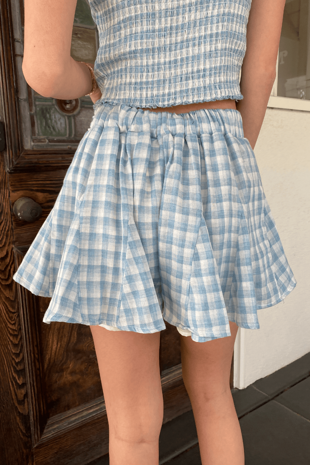 Gingham Short Skort