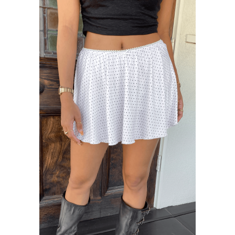 Swiss Dot Mini Skirt