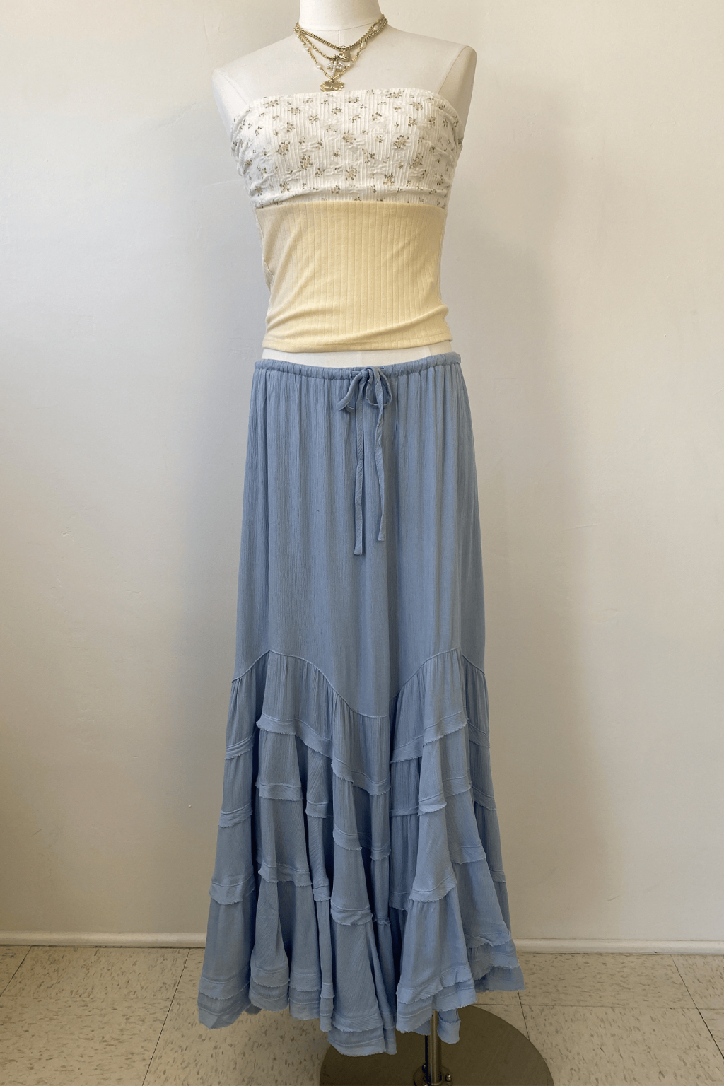 Ruffled Tiered Maxi Skirt