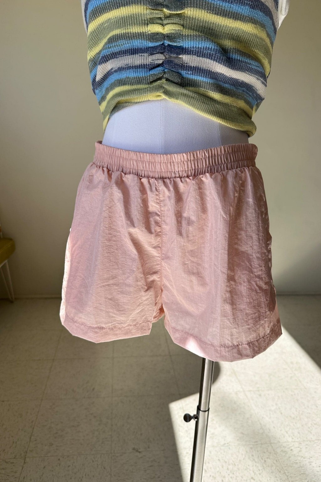 High Rise Nylon Shorts