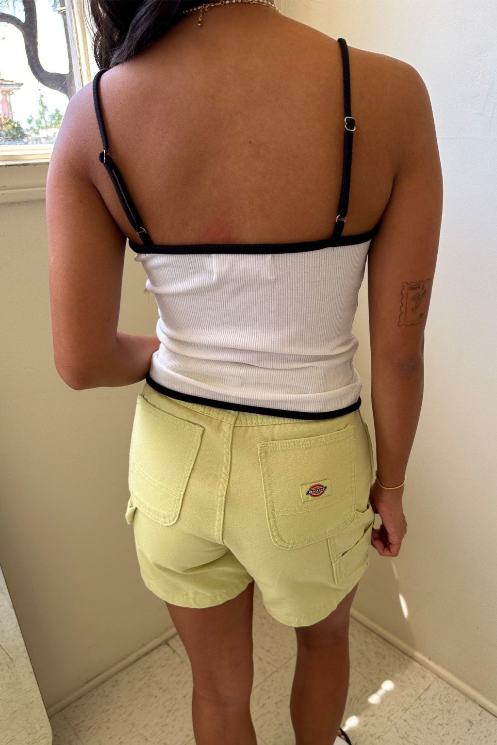 Trendy High-Waisted Denim Shorts with Distressed Details