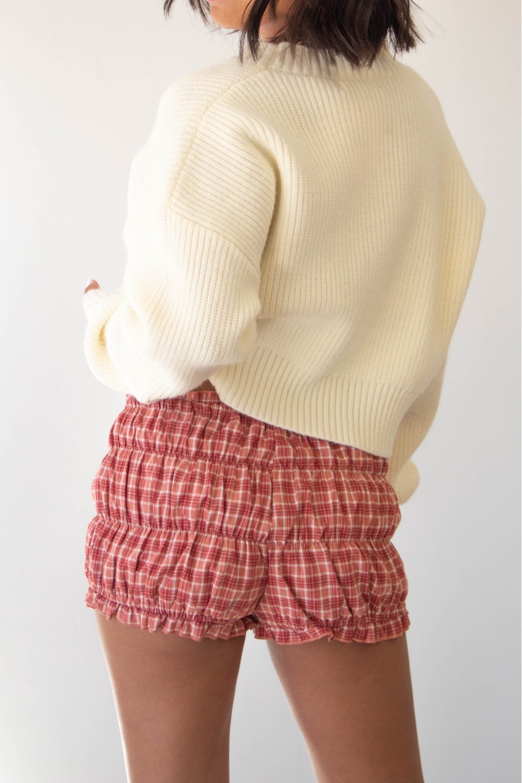 Gingham Ruffled Bloomer Shorts