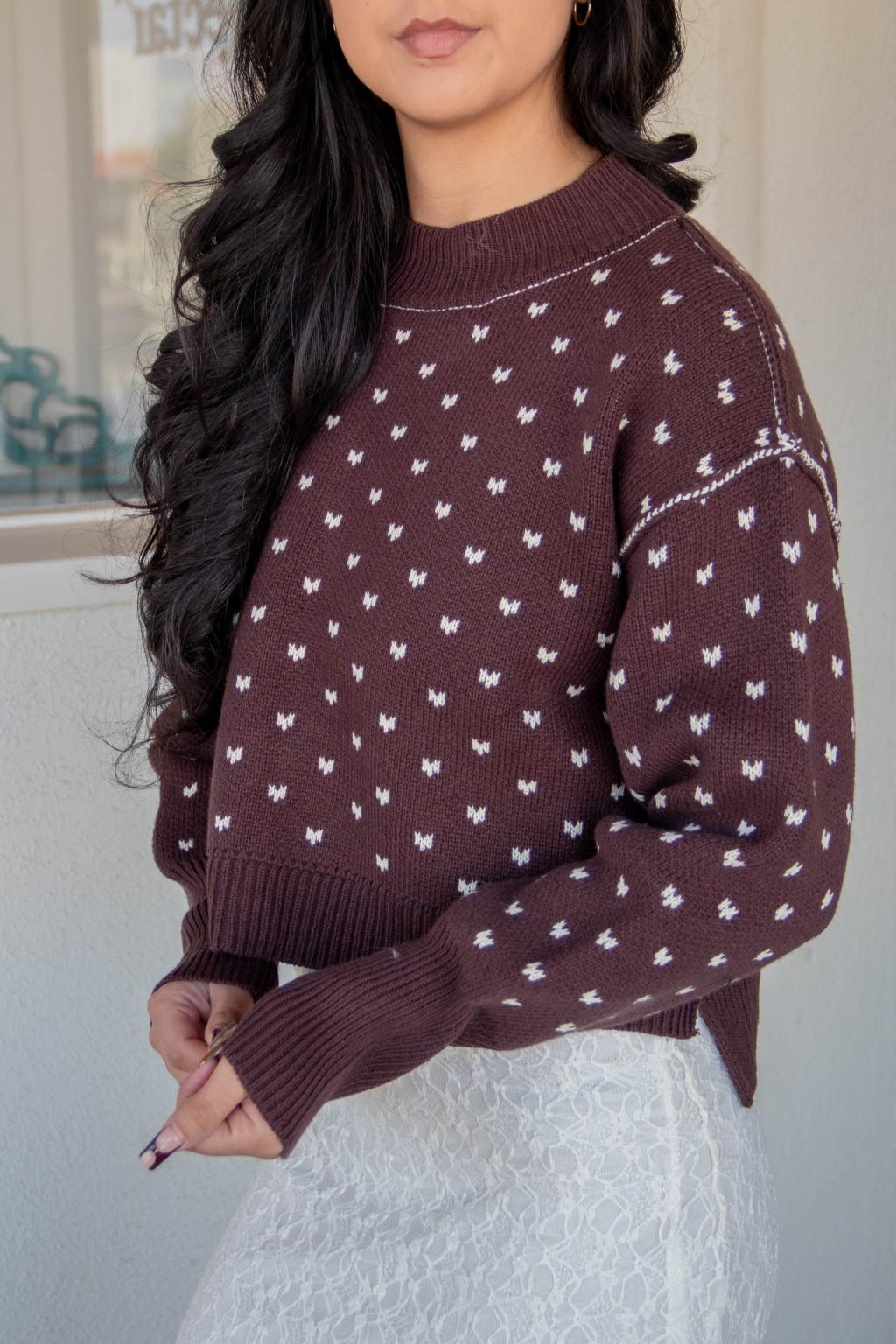 Patterned Knit Sweater