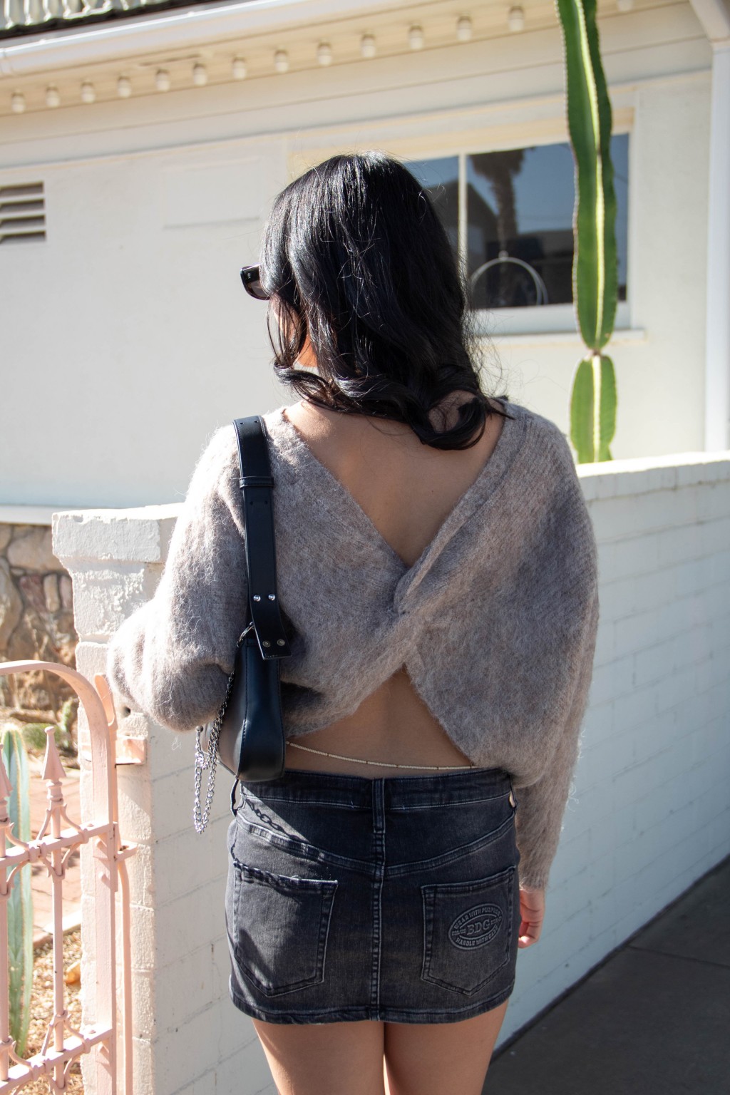 Soft Knit Sweater Featuring Elegant Twist Back Detail for a Feminine Touch