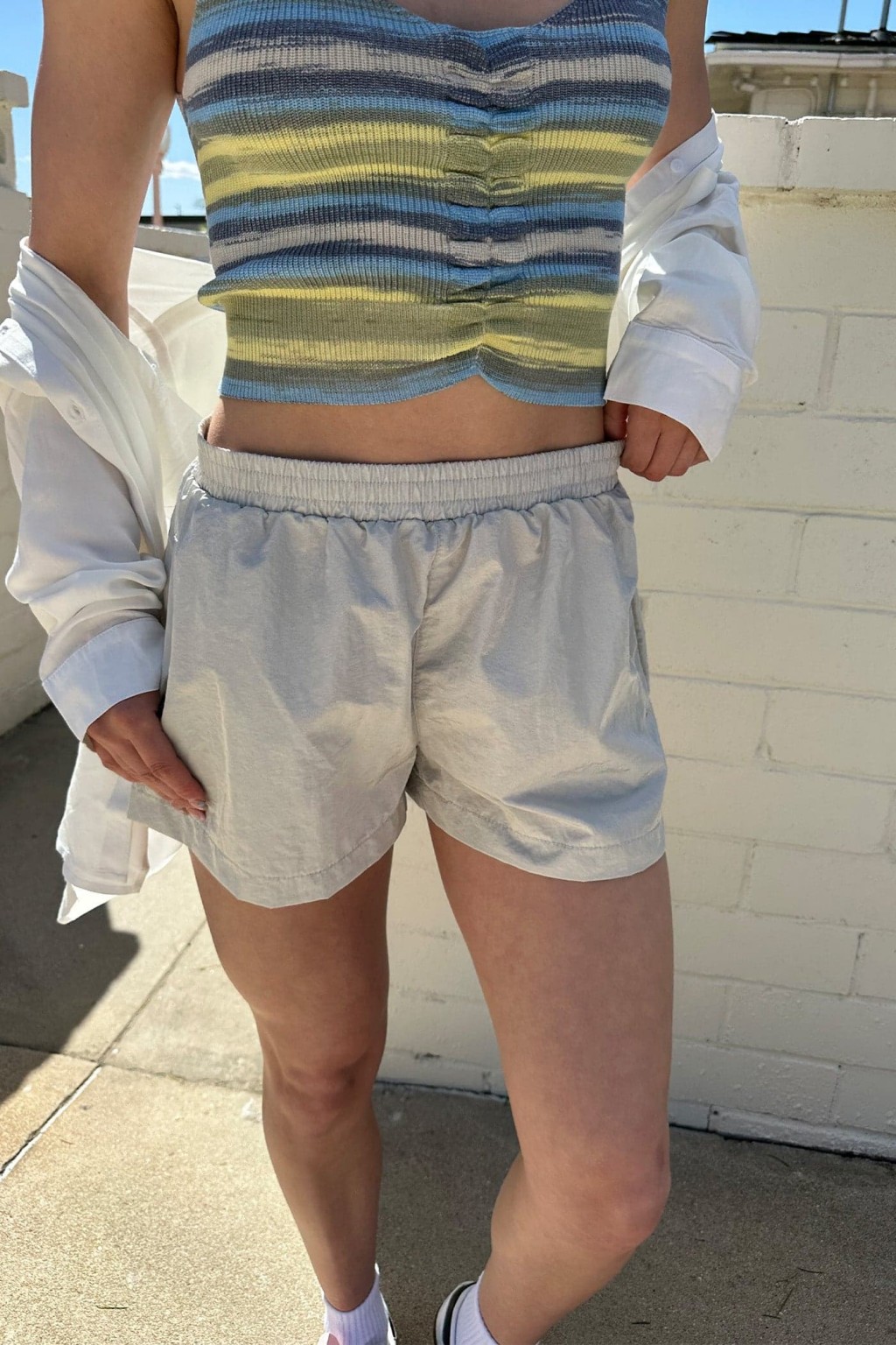 High Rise Nylon Shorts